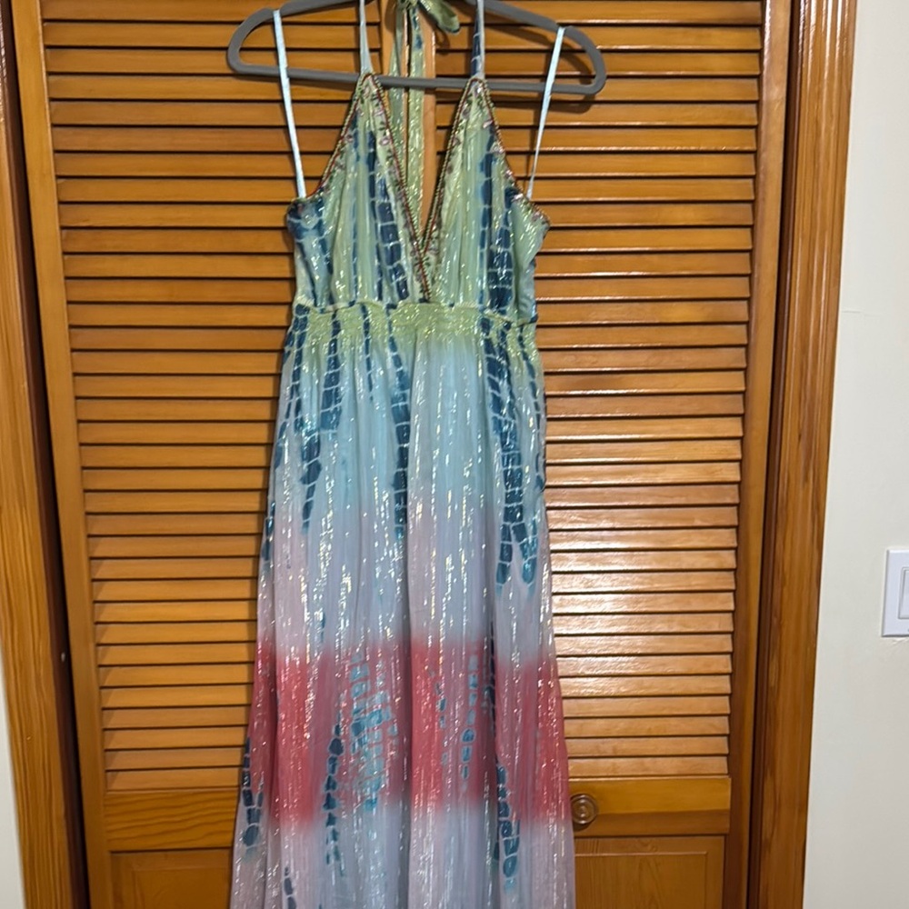 Multicolor Strappy Maxi Dress